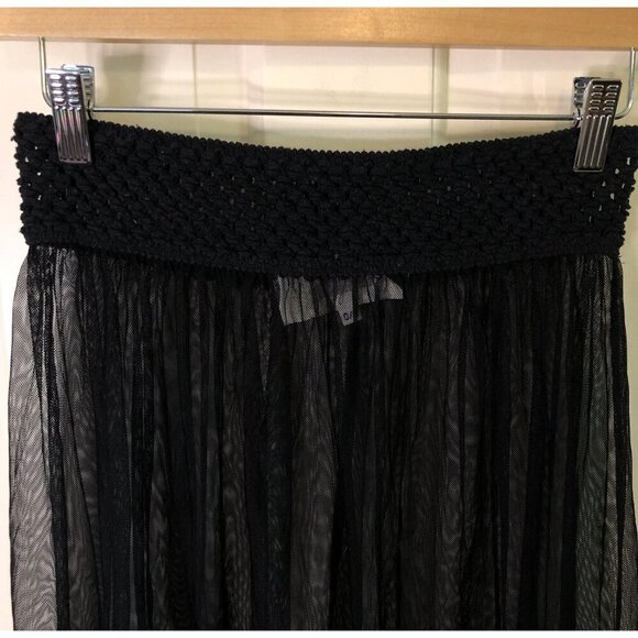 Gypsy Junkies Sheer Skirt Womens S Floral Embroidery Mesh Sheer Boho Festival - Picture 3 of 10
